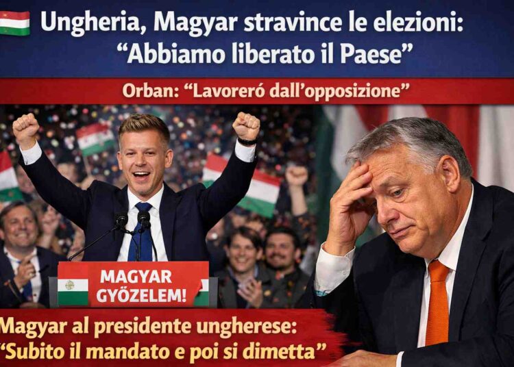 Ungheria, Magyar stravince le elezioni: “Abbiamo liberato il Paese” Orban ammette la sconfitta: “Lavorerò dall’opposizione”