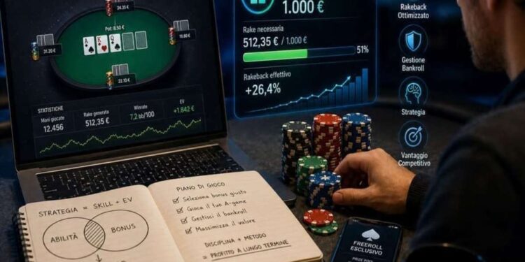 Strategie avanzate e bonus poker: perché la rakeback è la vera chiave del successo professionale
