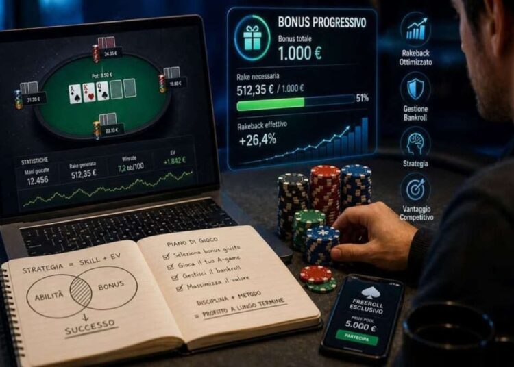Strategie avanzate e bonus poker: perché la rakeback è la vera chiave del successo professionale