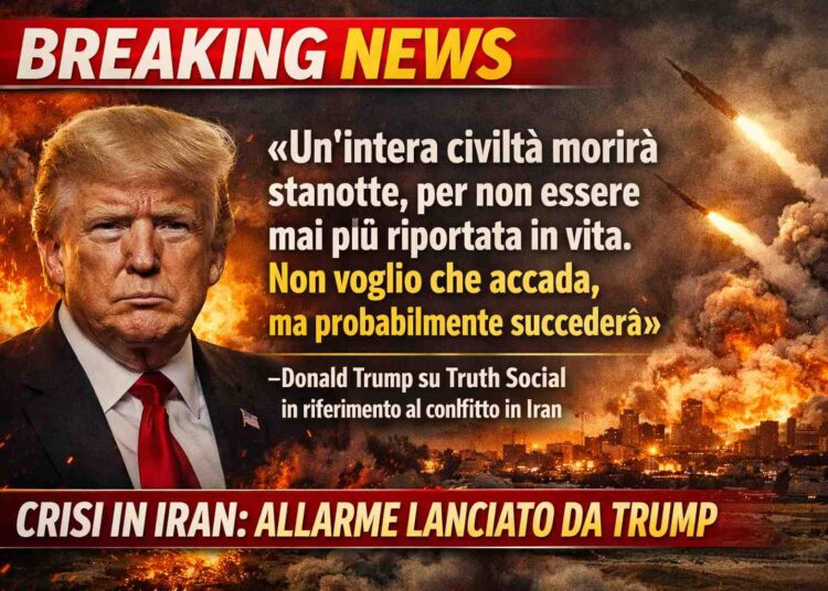 Parole shock di Donald Trump sulla crisi in Iran