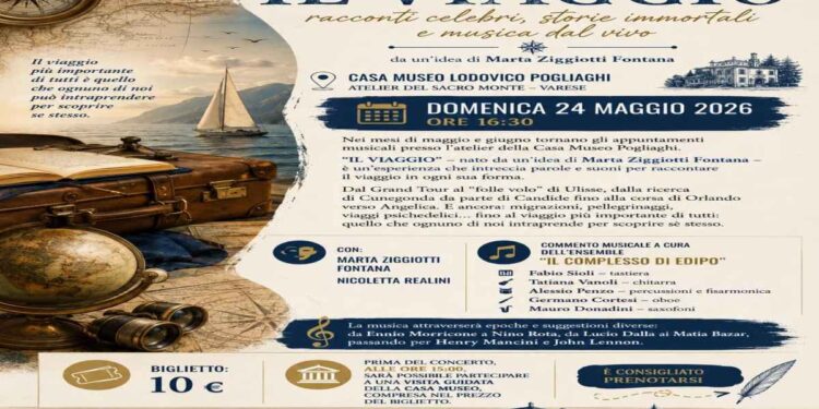 Sacro Monte di Varese in musica: concerto il 24 maggio alla Casa Pogliaghi. Intreccio di parole e di suoni per raccontare il viaggio in ogni sua forma