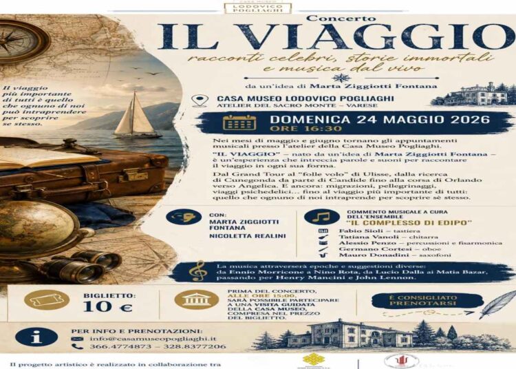 Sacro Monte di Varese in musica: concerto il 24 maggio alla Casa Pogliaghi. Intreccio di parole e di suoni per raccontare il viaggio in ogni sua forma