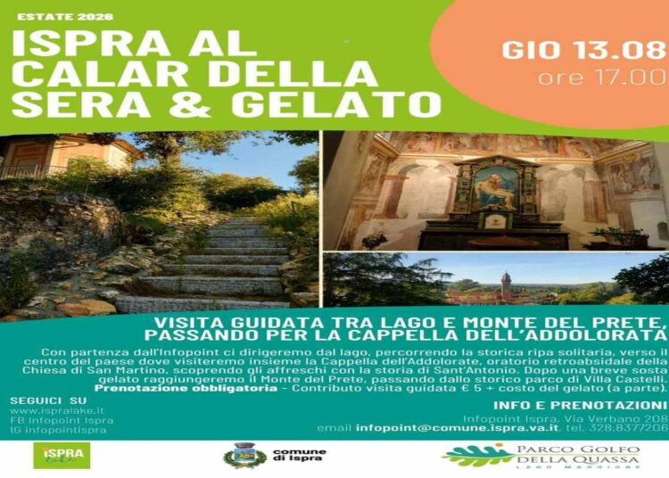 Ispra al calar della sera & Gelato il 13 agosto, una visita guidata per scoprirne gli angoli meno conosciuti