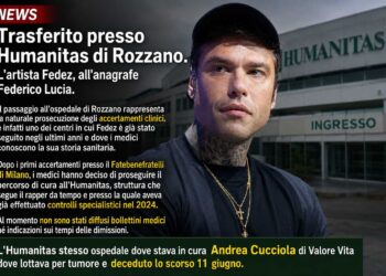 Fedez trasferito all’Humanitas di Rozzano: proseguono gli accertamenti clinici per l’artista