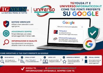 Scegli Tgyou24.it e UniversoInformatico24.it tra le tue fonti preferite su Google
