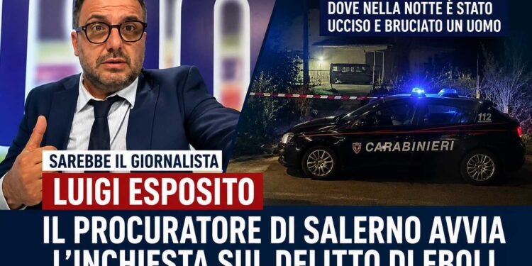 Orrore a Eboli: giornalista ucciso e dato alle fiamme nella notte. Aperta inchiesta dalla Procura di Salerno