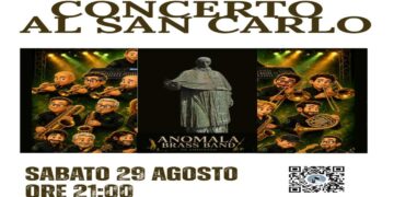 Arona: il San Carlone saluta l’estate con il concerto dell’anomala Brass Band