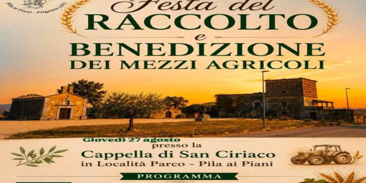 Pila ai Piani, torna la Festa del Raccolto: benedizione dei mezzi agricoli a San Ciriaco