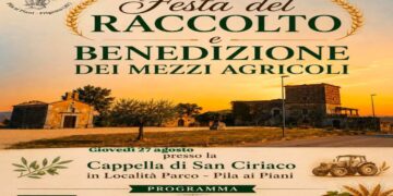 Frigento, grande partecipazione a Pila ai Piani per la Festa del Raccolto e la Benedizione dei Mezzi Agricoli
