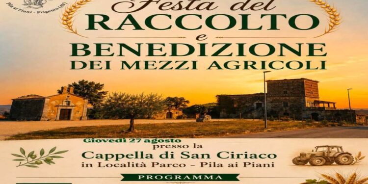 Frigento, grande partecipazione a Pila ai Piani per la Festa del Raccolto e la Benedizione dei Mezzi Agricoli