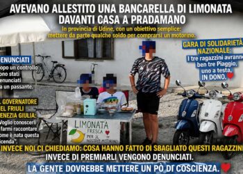Una bancarella di limonata per comprarsi un motorino: tre ragazzi denunciati