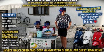 Una bancarella di limonata per comprarsi un motorino: tre ragazzi denunciati