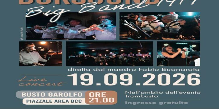 Swing e atmosfere da grande orchestra a Busto Garolfo: la BigBand Borsound1919 apre TromBusto la sera di sabato 19 settembre
