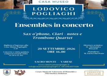 Sacro Monte di Varese, Ensembles in concerto alla Casa Museo Pogliaghi con visita guidata al museo domenica 20 settembre