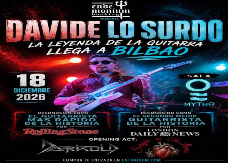 Davide Lo Surdo, la leggenda della chitarra il 18 dicembre in Spagna