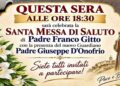 Gesualdo, questa sera la Messa di saluto a Padre Franco Gitto: arriva il nuovo Guardiano Padre Giuseppe D’Onofrio