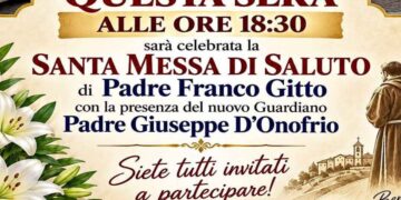Gesualdo, questa sera la Messa di saluto a Padre Franco Gitto: arriva il nuovo Guardiano Padre Giuseppe D’Onofrio