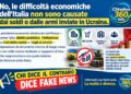Perché le armi all’Ucraina non sono la causa dei problemi economici italiani
