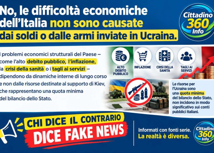 Perché le armi all’Ucraina non sono la causa dei problemi economici italiani