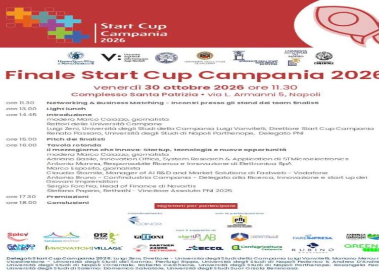 L’Università di Salerno finalista a Start Cup Campania 2026