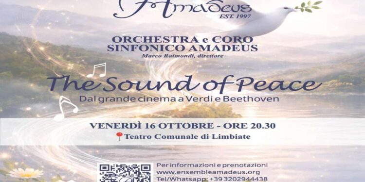 “The Sound of Peace”, a Limbiate il 16 ottobre la grande musica celebra la pace: da Morricone a Beethoven con il Coro e l’Orchestra Sinfonica Amadeus