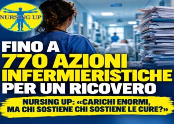 SANITÀ. FINO A 770 AZIONI INFERMIERISTICHE PER UN RICOVERO. NURSING UP: «CARICHI ENORMI, MA CHI SOSTIENE CHI SOSTIENE LE CURE?»