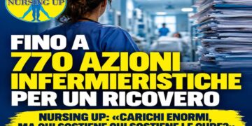 SANITÀ. FINO A 770 AZIONI INFERMIERISTICHE PER UN RICOVERO. NURSING UP: «CARICHI ENORMI, MA CHI SOSTIENE CHI SOSTIENE LE CURE?»
