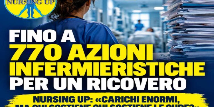 SANITÀ. FINO A 770 AZIONI INFERMIERISTICHE PER UN RICOVERO. NURSING UP: «CARICHI ENORMI, MA CHI SOSTIENE CHI SOSTIENE LE CURE?»